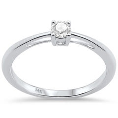 DIAMOND CLOSEOUT!  .24ct G SI 14K White Gold Diamond Solitaire Ring Size 6.5