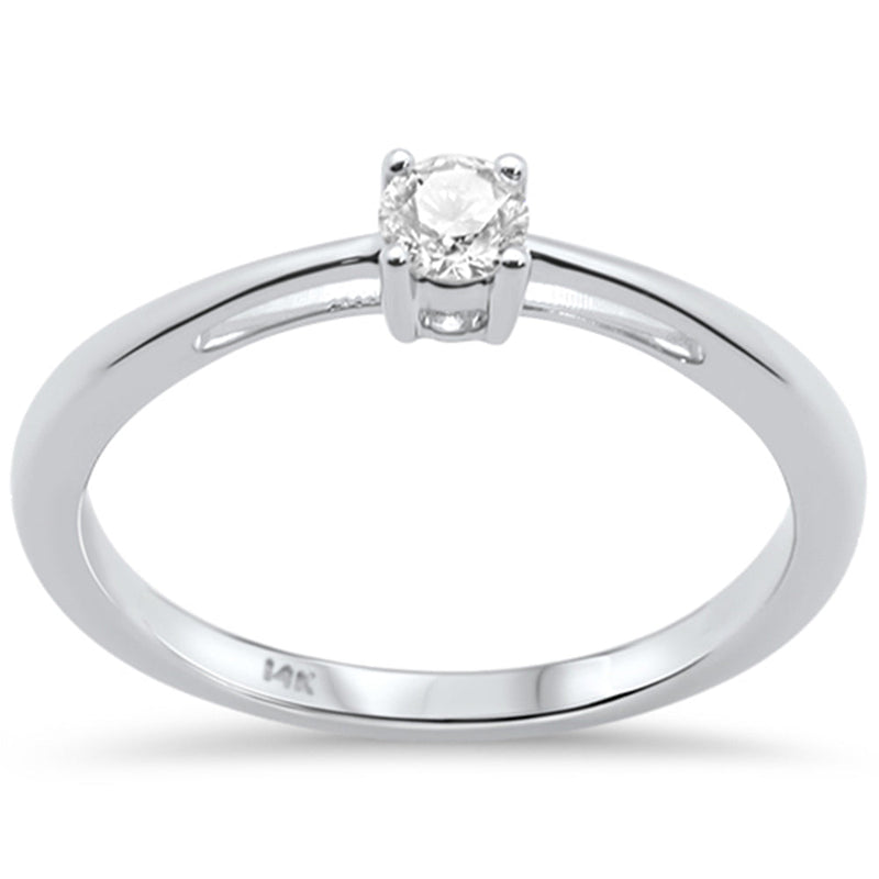 DIAMOND CLOSEOUT!  .24ct G SI 14K White Gold Diamond Solitaire Ring Size 6.5