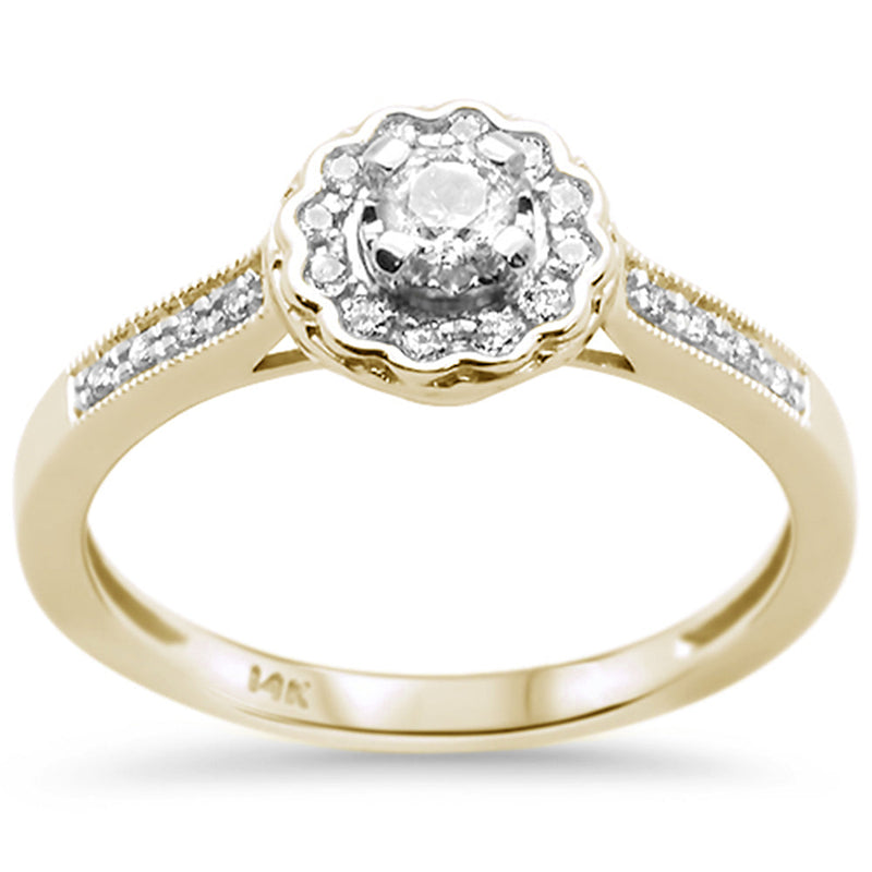 DIAMOND CLOSEOUT! .26ct G SI 14K Yellow Gold Diamond Engagement Ring Size 6.5