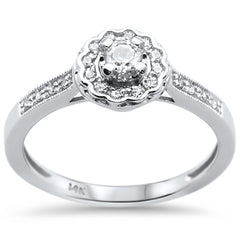 DIAMOND CLOSEOUT! .24ct G SI 14K White Gold Diamond Engagement Ring Size 6.5