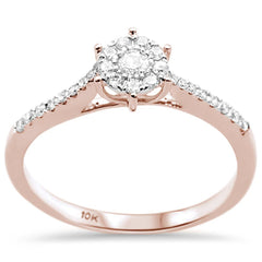 DIAMOND CLOSEOUT! .27ct G SI 10K Rose Gold Diamond Engagement Ring Size 6.5