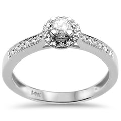 SPECIAL! .25CT G SI 14KT White Gold Diamond Round Diamond Engagement Ring Size 6.5