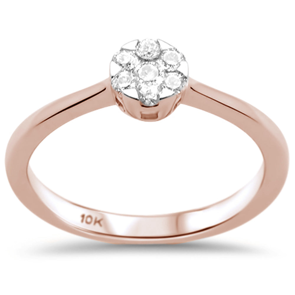 DIAMOND CLOSEOUT! .23ct G SI 10k Rose Gold Diamond Engagement Ring Size 6.5