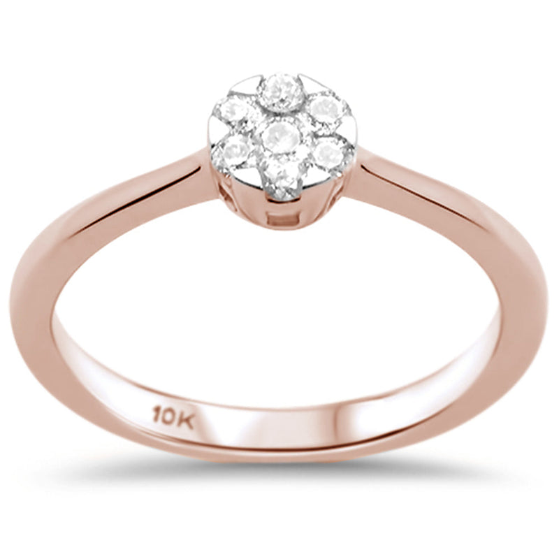 DIAMOND CLOSEOUT! .23ct G SI 10k Rose Gold Diamond Engagement Ring Size 6.5