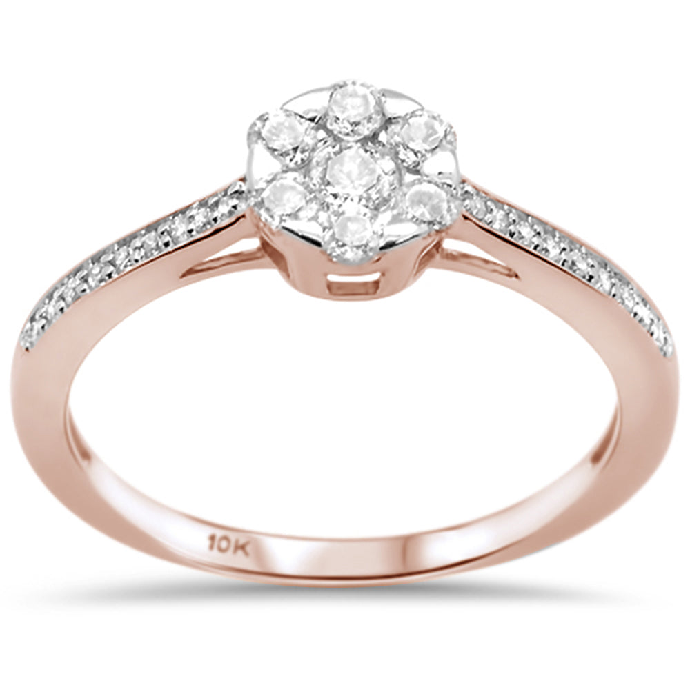 DIAMOND CLOSEOUT! .39ct G SI 10k Rose Gold Diamond Engagement Ring Size 6.5