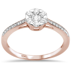DIAMOND CLOSEOUT! .39ct G SI 10k Rose Gold Diamond Engagement Ring Size 6.5