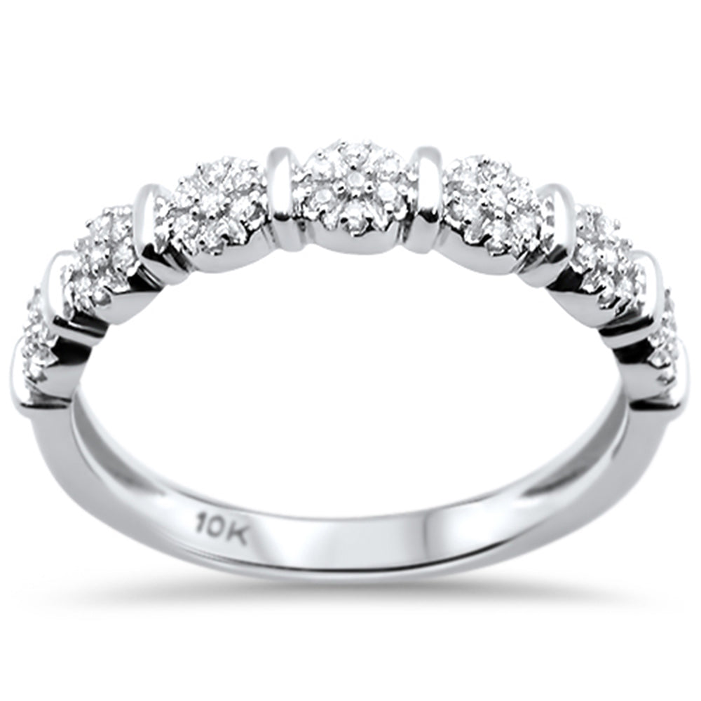 DIAMOND CLOSEOUT! .15ct G SI 10k White Gold Diamond Band Ring Size 6.5