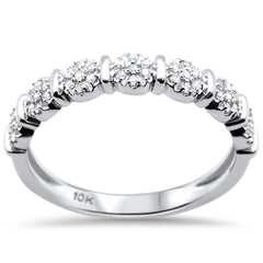 DIAMOND CLOSEOUT! .15ct G SI 10k White Gold Diamond Band Ring Size 6.5