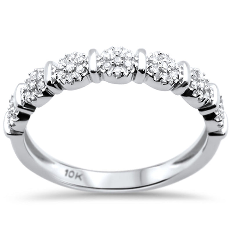 DIAMOND CLOSEOUT! .15ct G SI 10k White Gold Diamond Band Ring Size 6.5