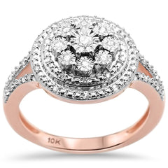 DIAMOND CLOSEOUT! .18ct G SI 10K Rose Gold Diamond Engagement Ring Size 6.5