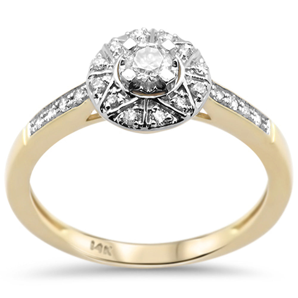 DIAMOND CLOSEOUT! .24ct G SI 14K Yellow Gold Diamond Engagement Ring Size 6.5