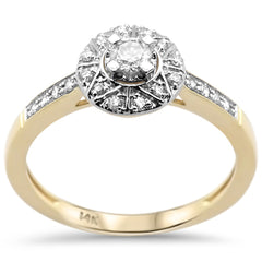 DIAMOND CLOSEOUT! .24ct G SI 14K Yellow Gold Diamond Engagement Ring Size 6.5