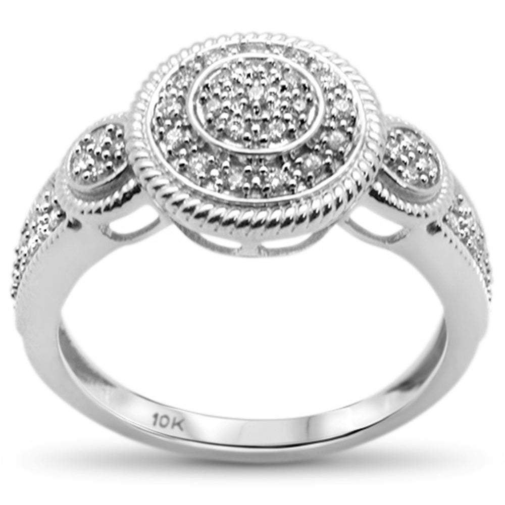 DIAMOND CLOSEOUT! .19CT G SI 10KT White Gold Diamond Ladies Three Stone Engagement Ring Size 6.5