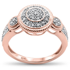 DIAMOND CLOSEOUT! .20CT G SI 10KT Rose Gold Diamond Ladies Three Stone Engagement Ring Size 6.5