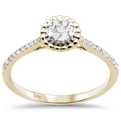 DIAMOND CLOSEOUT! .19ct G SI 14K Yellow Gold Diamond Engagement Ring Size 6.5