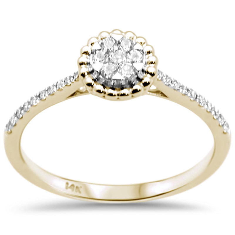 DIAMOND CLOSEOUT! .19ct G SI 14K Yellow Gold Diamond Engagement Ring Size 6.5
