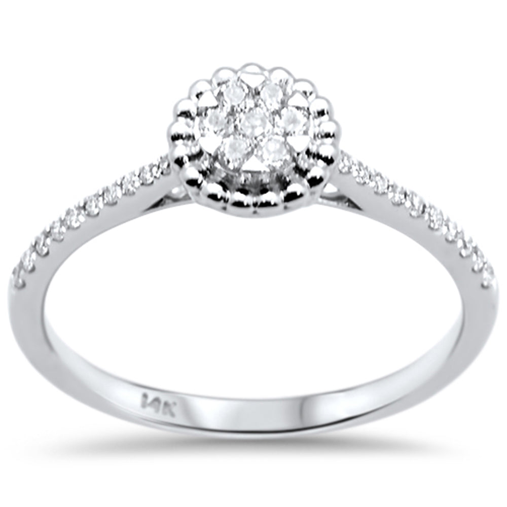 DIAMOND CLOSEOUT! .20ct G SI 14K White Gold Diamond Engagement Ring Size 6.5