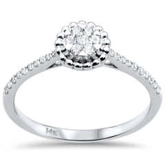 DIAMOND CLOSEOUT! .20ct G SI 14K White Gold Diamond Engagement Ring Size 6.5