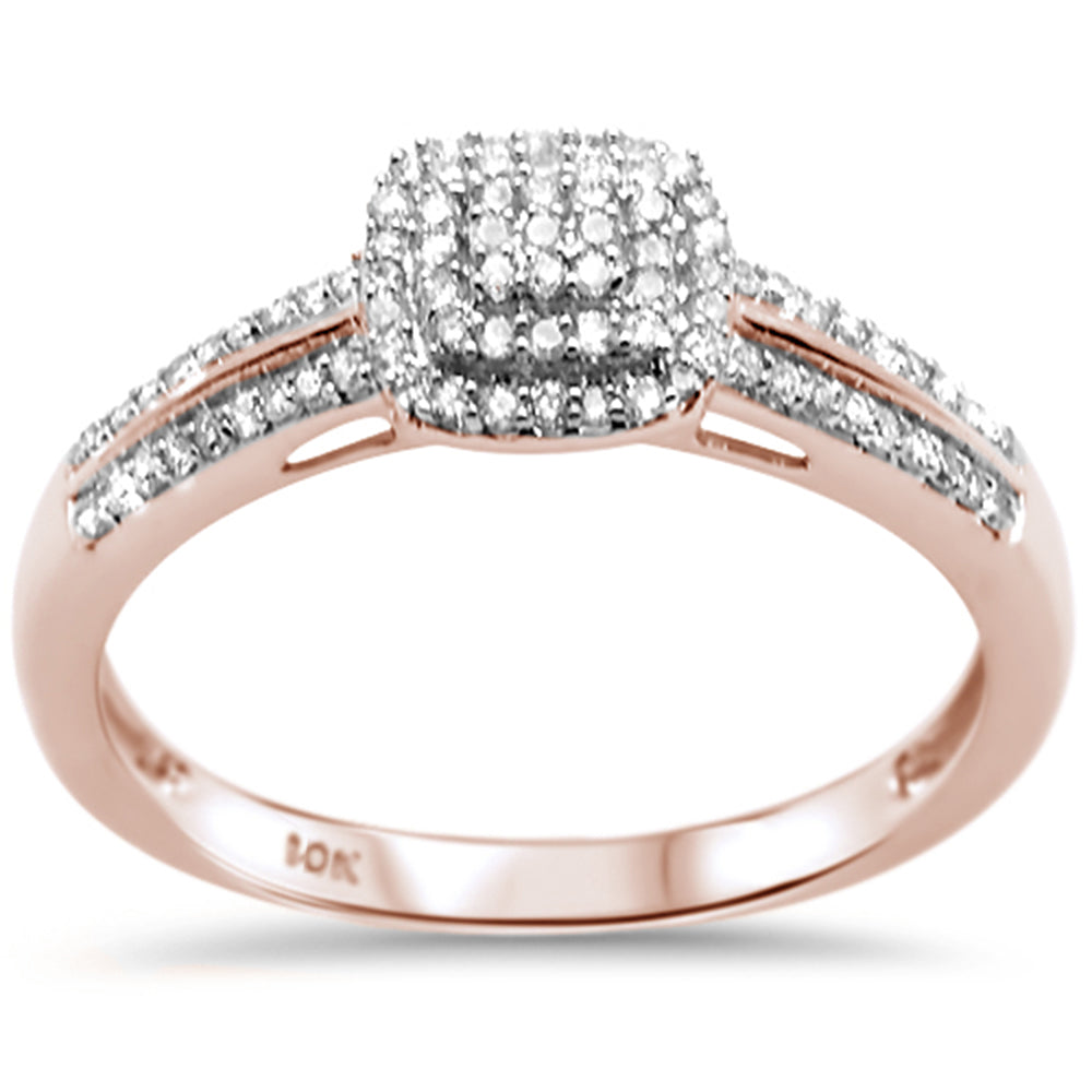 DIAMOND CLOSEOUT! .25ct G SI 10K Rose Gold Diamond Engagement Ring Size 6.5