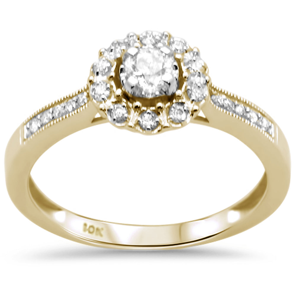 DIAMOND CLOSEOUT! .26ct G SI 10K Yellow Gold Diamond Engagement Ring Size 6.5
