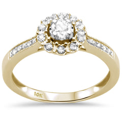 DIAMOND CLOSEOUT! .26ct G SI 10K Yellow Gold Diamond Engagement Ring Size 6.5
