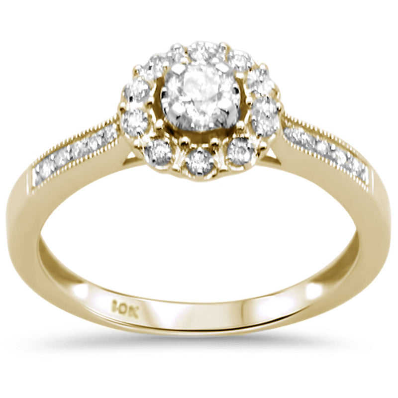DIAMOND CLOSEOUT! .26ct G SI 10K Yellow Gold Diamond Engagement Ring Size 6.5