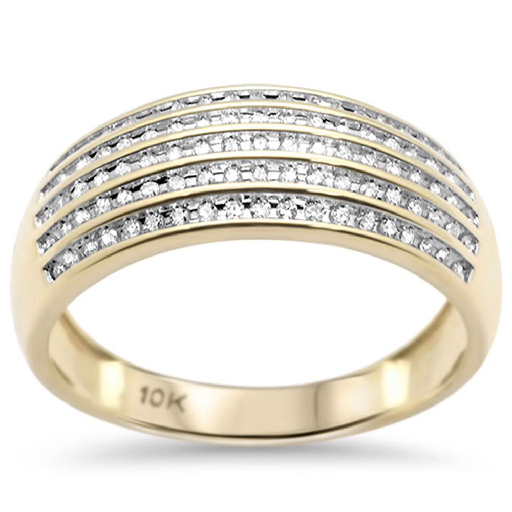 DIAMOND CLOSEOUT!  .34ct G SI 10K Yellow Gold Diamond Men's Wedding Band Ring Size 10