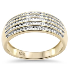 DIAMOND CLOSEOUT!  .34ct G SI 10K Yellow Gold Diamond Men's Wedding Band Ring Size 10
