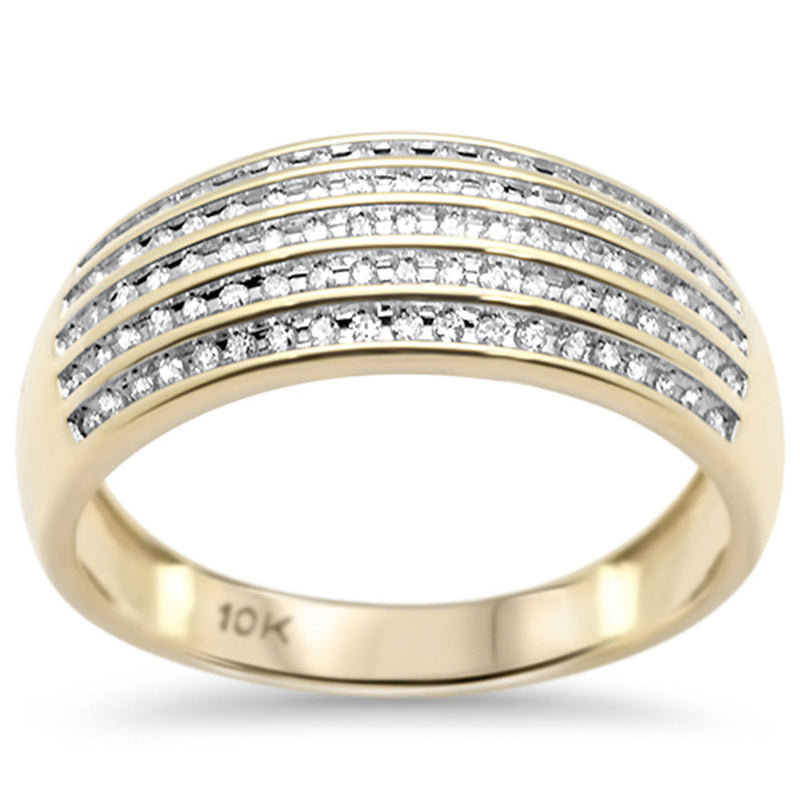 DIAMOND CLOSEOUT!  .34ct G SI 10K Yellow Gold Diamond Men's Wedding Band Ring Size 10