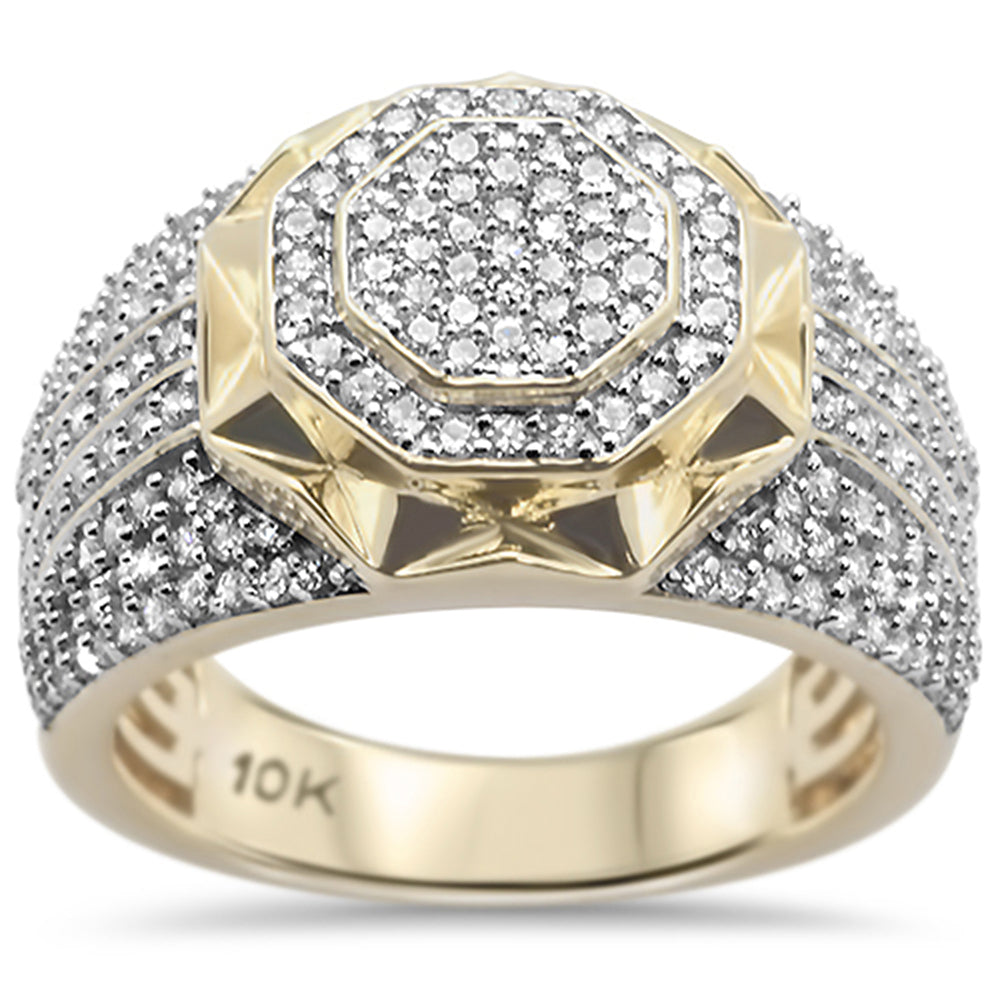 DIAMOND CLOSEOUT! 1.24CT G SI 10KT Yellow Gold Diamond Men's Ring Size 10