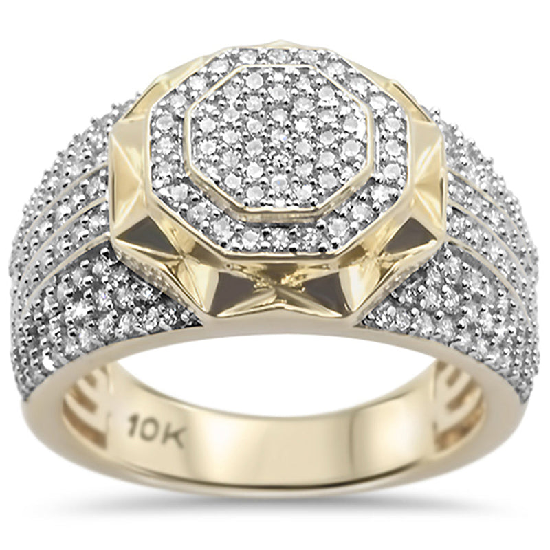 DIAMOND CLOSEOUT! 1.24CT G SI 10KT Yellow Gold Diamond Men's Ring Size 10