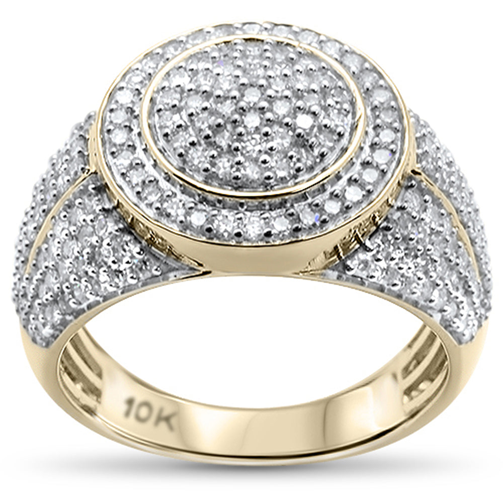 DIAMOND CLOSEOUT!  1.45CT G SI 10KT Yellow Gold Diamond Men's Ring Size 10