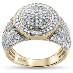 DIAMOND CLOSEOUT!  1.45CT G SI 10KT Yellow Gold Diamond Men's Ring Size 10