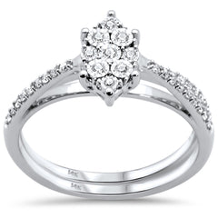 DIAMOND CLOSEOUT! .25CT G SI 14KT White Gold Diamond Marquise Shape Brial Set Size 6.5