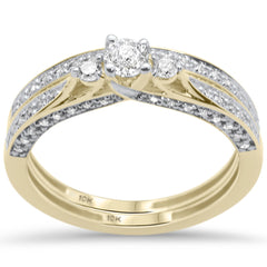 DIAMOND CLOSEOUT! .50CT G SI 10KT Yellow Gold Diamond Ladies Bridal Set