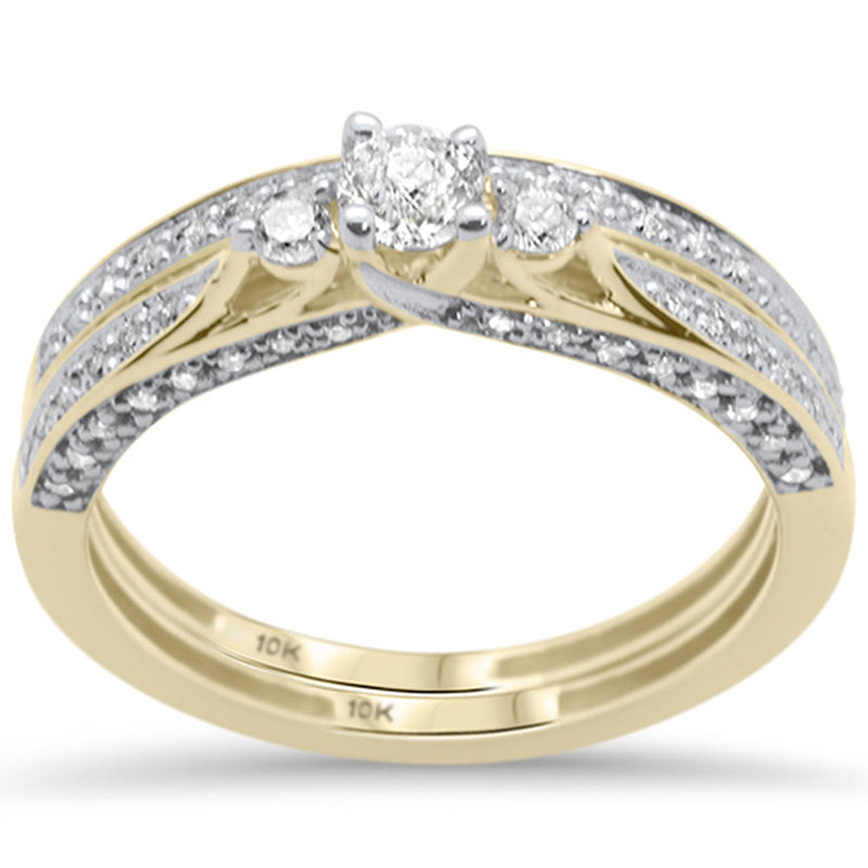 DIAMOND CLOSEOUT! .50CT G SI 10KT Yellow Gold Diamond Ladies Bridal Set