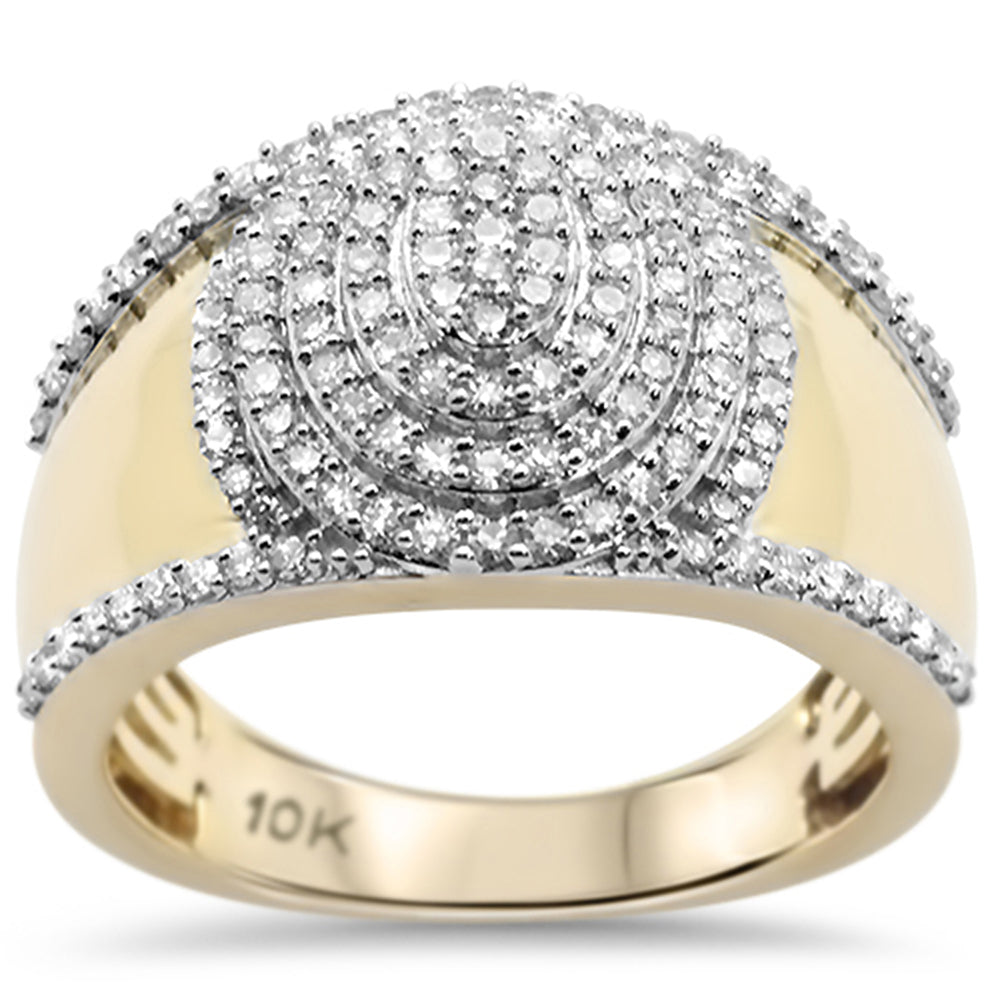 DIAMOND CLOSEOUT!  .96CT G SI 10KT Yellow Gold Diamond Men's Ring Size 10