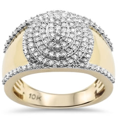 DIAMOND CLOSEOUT!  .96CT G SI 10KT Yellow Gold Diamond Men's Ring Size 10