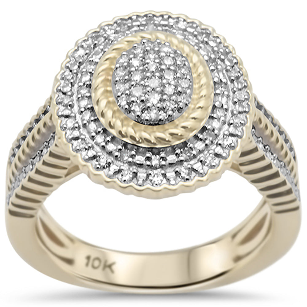 DIAMOND CLOSEOUT! .25CT G SI 10KT Yellow Gold Diamond Ladies Diamond Ring Size 6.5