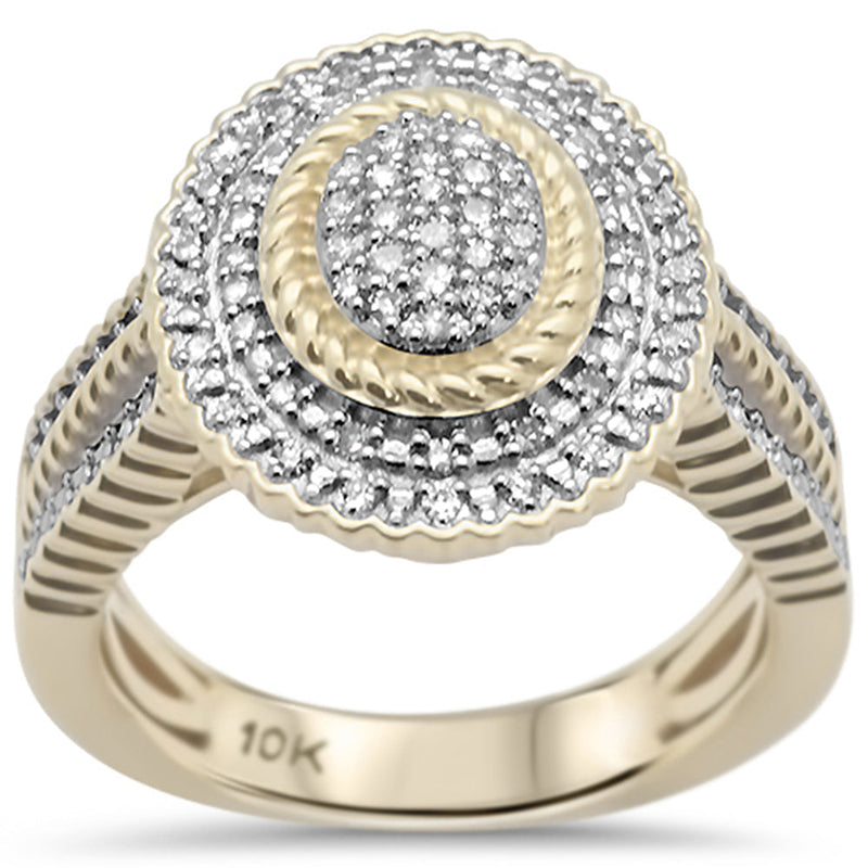 DIAMOND CLOSEOUT! .25CT G SI 10KT Yellow Gold Diamond Ladies Diamond Ring Size 6.5