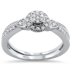 DIAMOND CLOSEOUT! .23ct F SI 14K White Gold Diamond Bridal Ring Set