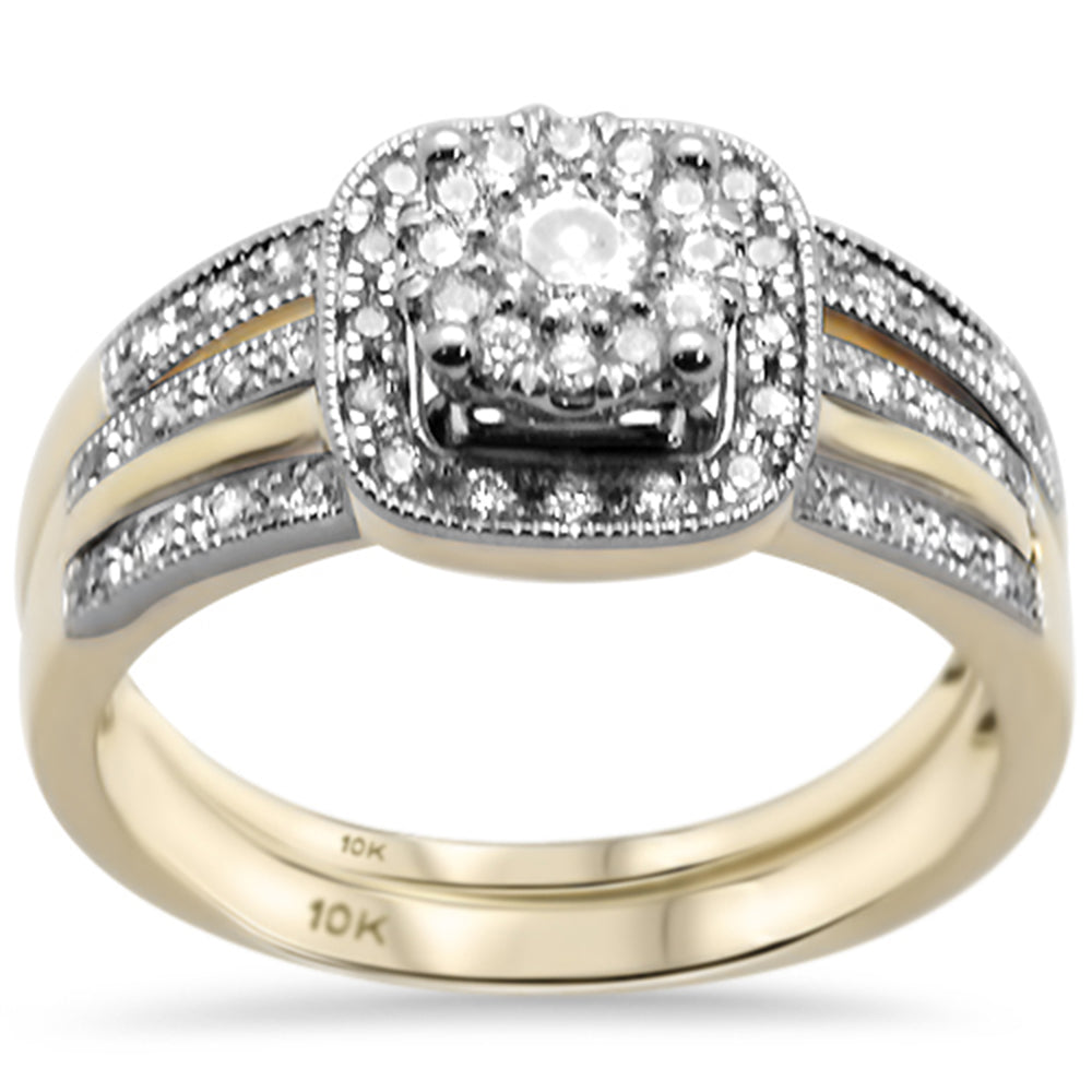 DIAMOND CLOSEOUT!  .51CT G SI 10K Yellow Gold Diamond Engagement Ring Bridal Set Size 6.5