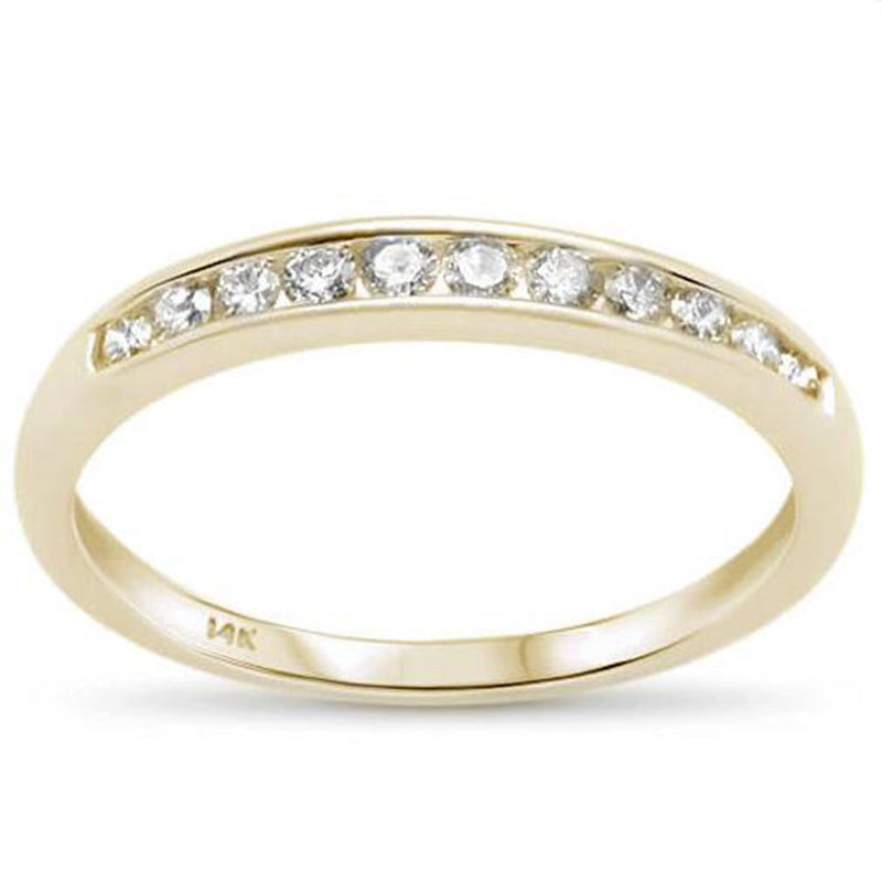 SPECIAL! .26ct 14k Yellow Gold Round Diamond Channel Set Wedding Band Ring