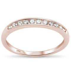 DIAMOND CLOSEOUT! .26ct G SI 14K Rose Gold Diamond Wedding Band Ring