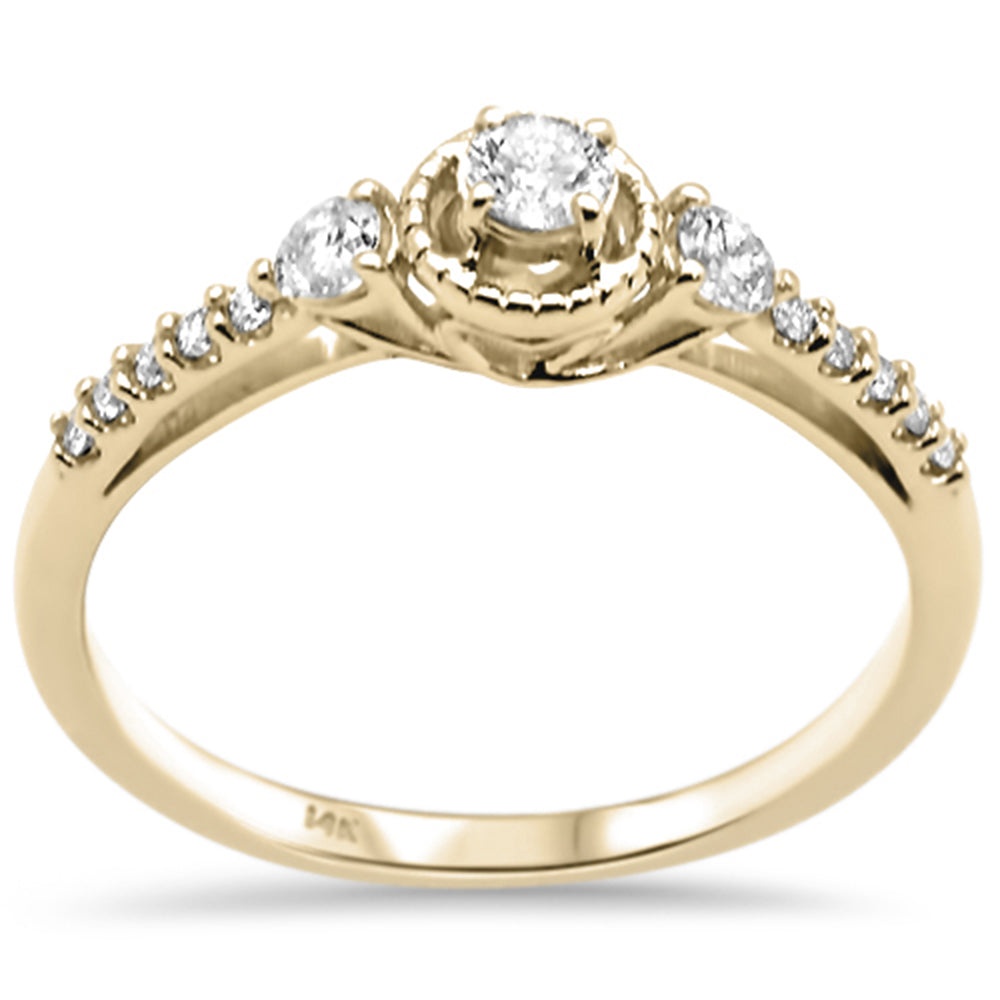 DIAMOND CLOSEOUT! .31ct G SI 14K Yellow Gold Diamond Engagement Ring Size 6.5