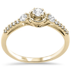 DIAMOND CLOSEOUT! .31ct G SI 14K Yellow Gold Diamond Engagement Ring Size 6.5