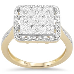 DIAMOND CLOSEOUT! .15ct F SI 10K Yellow Gold Diamond Engagement Ring Size 6.5