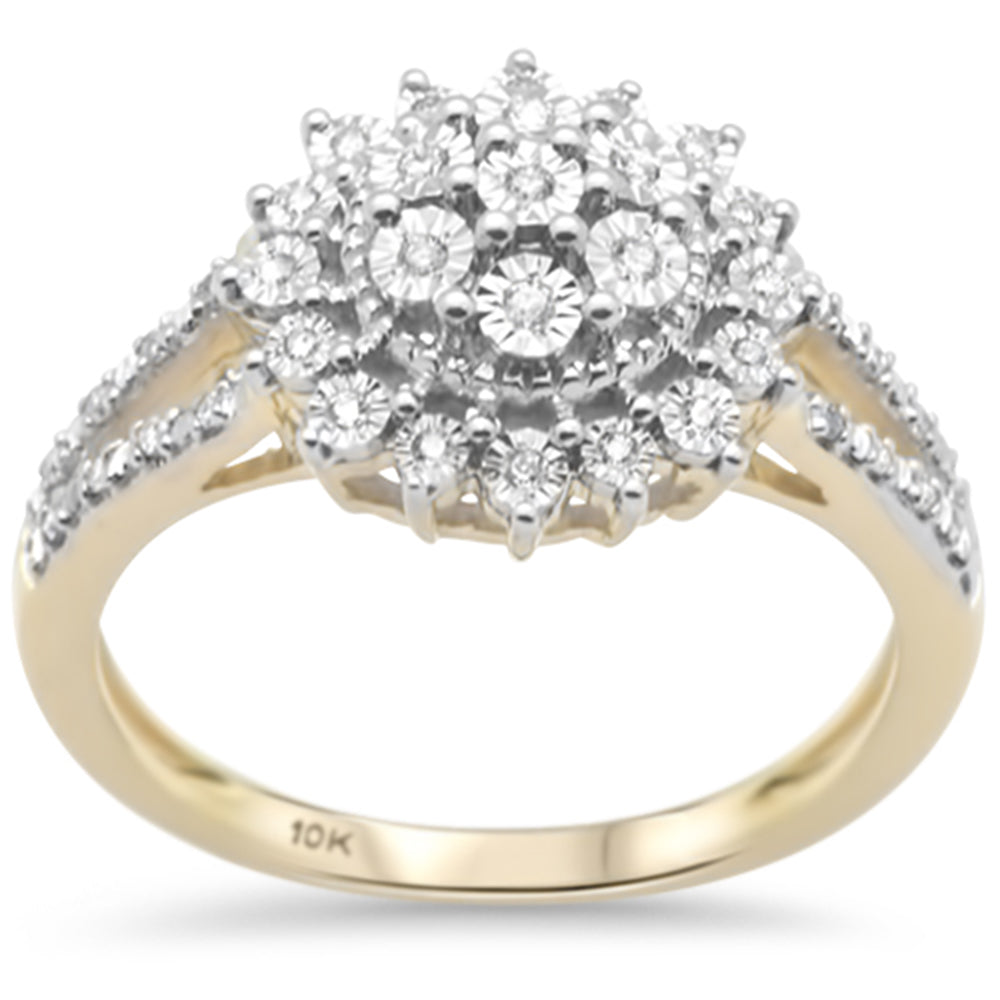 DIAMOND CLOSEOUT! .18ct F SI 10K Yellow Gold Diamond Engagement Ring Size 6.5