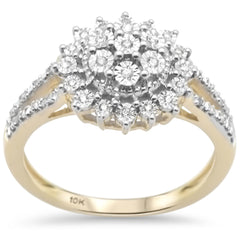 DIAMOND CLOSEOUT! .18ct F SI 10K Yellow Gold Diamond Engagement Ring Size 6.5