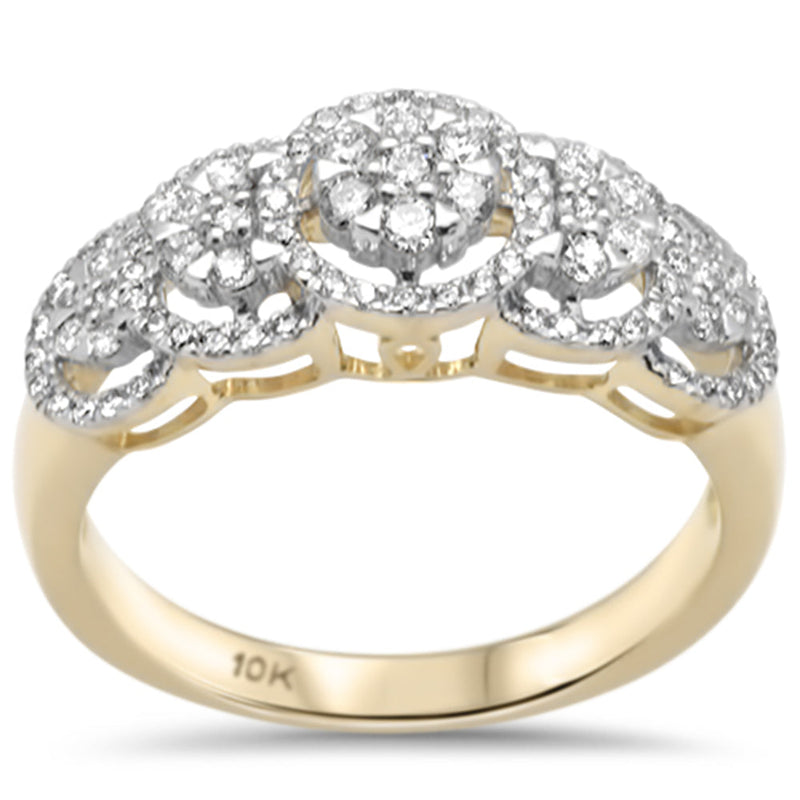 DIAMOND CLOSEOUT! .50ct F SI 10K Yellow Gold Diamond Engagement Ring Size 6.5